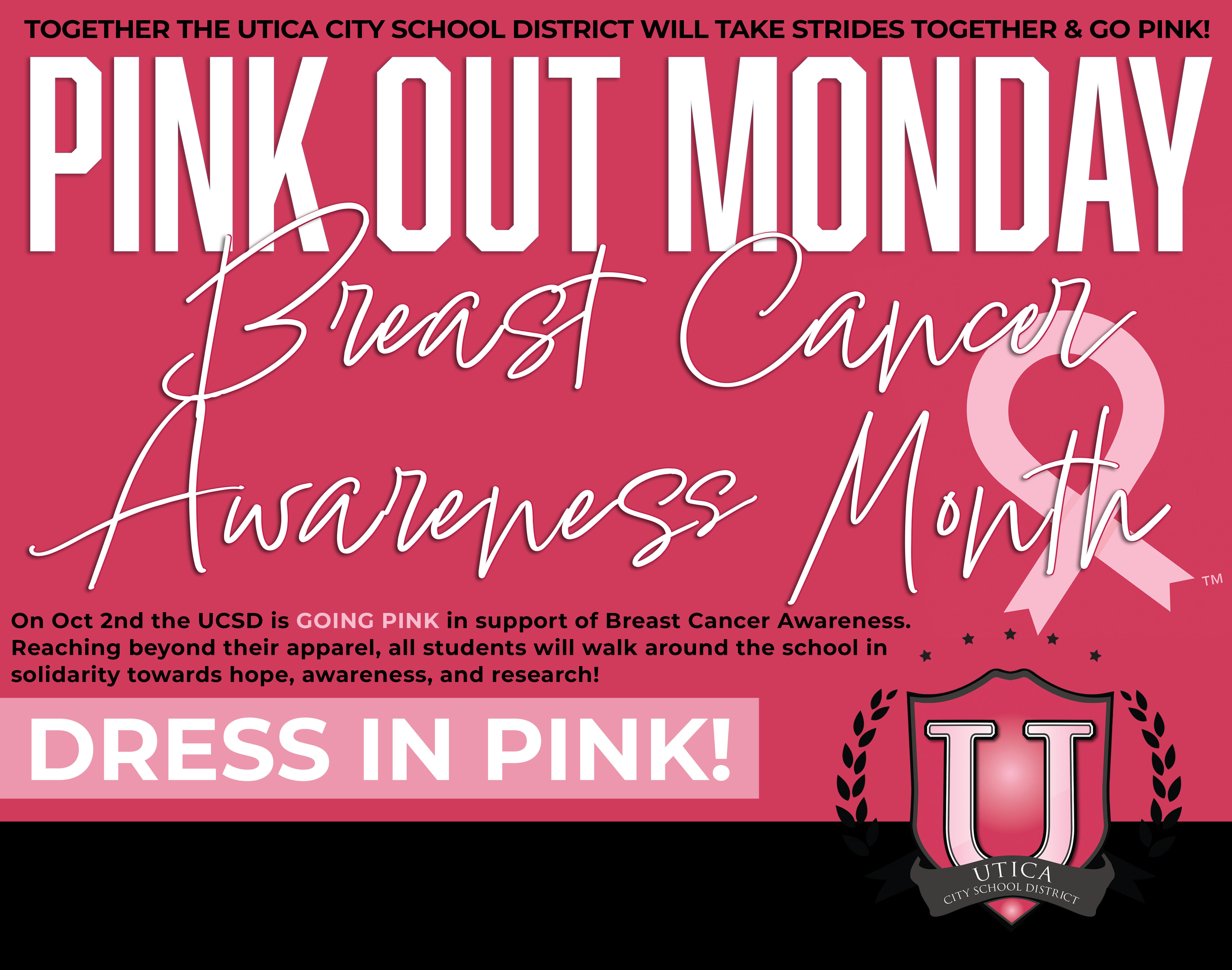 پینک دوشنبه در حمایت از ماه اگاهی از سرطان پستان! دوم اکتبر! 